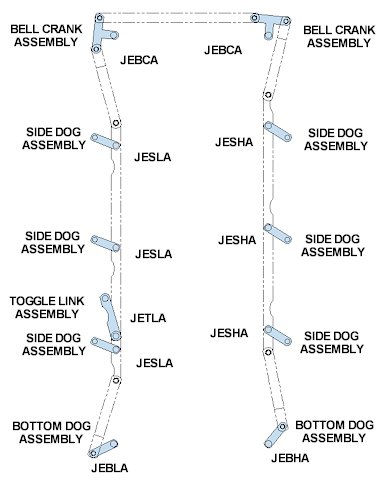 First click on a Juniper door type from the list below, then scroll down to choose lever kits and parts.