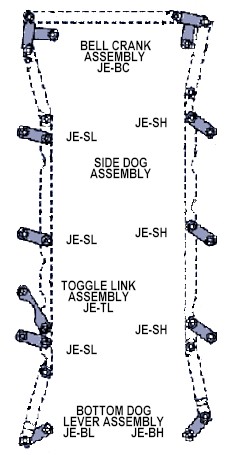 First click on a Juniper door type from the list below, then scroll down to choose lever kits and parts.