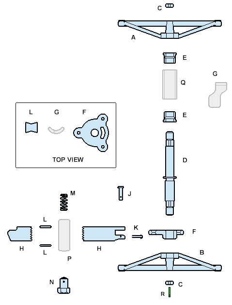 Raised QA hatch dogging parts